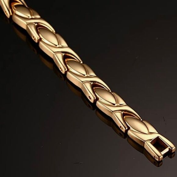 10/$25🦋 Stainless Steel Gold Plated Magnetic XOXO Bracelet - Picture 4 of 16